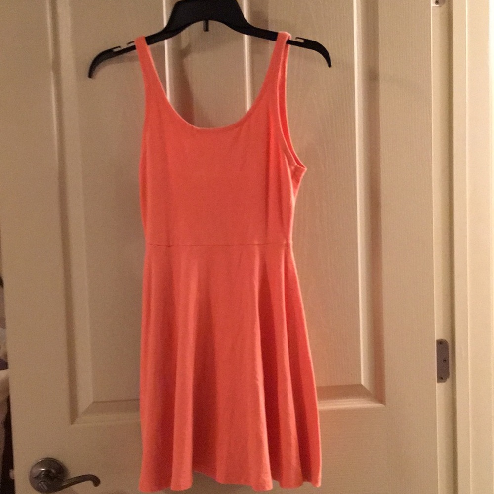 orange cotton dress